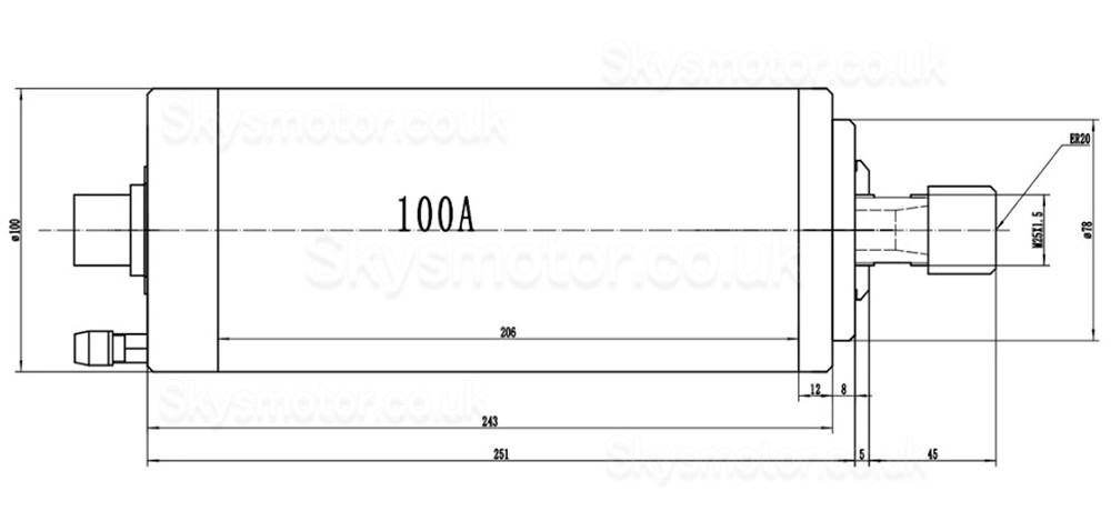 3KW 220V/380V Water Cooled Spindle Motor Kit JGD-100A-3.0KW + H100-3.7 with Spindle Drives + Water Pump + 13Pcs ER20 Collet + Bracket